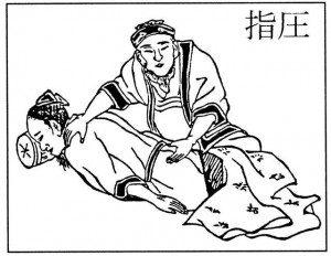 dibujo de terapeuta oriental de siatsu